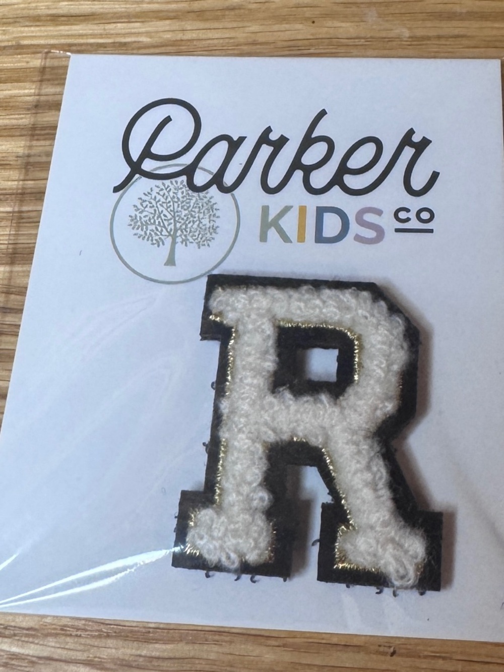 New Parker Kids Co Patch Letter "R" 1 1/2 In DIY Sewing Embroidered Patch Cute